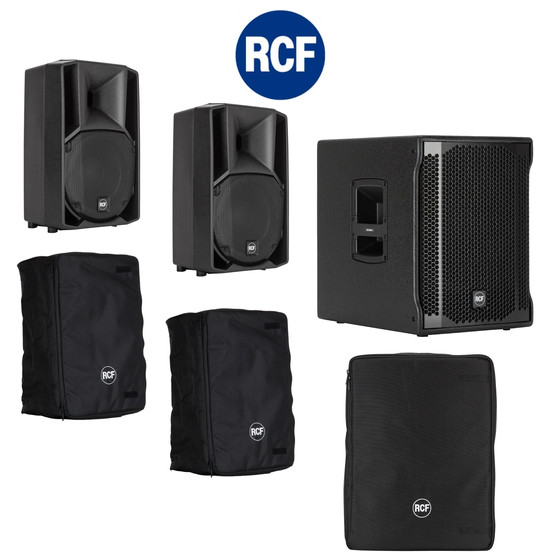 Bundle RCF SUB 702-AS II Bass + 2x ART 710-A MK4 4200 W + Taschen