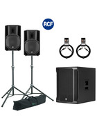 Bundle RCF SUB 905-AS II Bass + 2x ART 710-A MK4 5000 W K&M Stative Set + Kabel