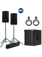 Bundle RCF SUB 905-AS II Bass + 2x HD10-A MK4 3800 W K&M Stative Set + Kabel