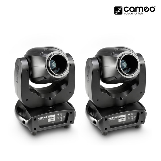 Bundle 2x Cameo Auro Spot 100 Movinghead mit 60 Watt LED, Prisma, Motor Focus