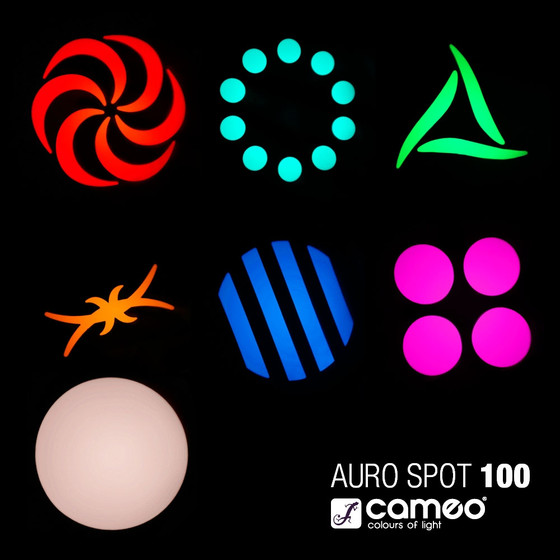 Bundle 2x Cameo Auro Spot 100 Movinghead mit 60 Watt LED, Prisma, Motor Focus