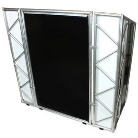 LiteConsole Elite, mobiler DJ-Tisch, Aluminium chrome/schwarz