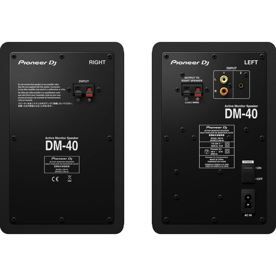 Pioneer DM-40 (Paar) DJ-Monitore Kompakter 4 Aktivmonitorlautsprecher (Schwarz)