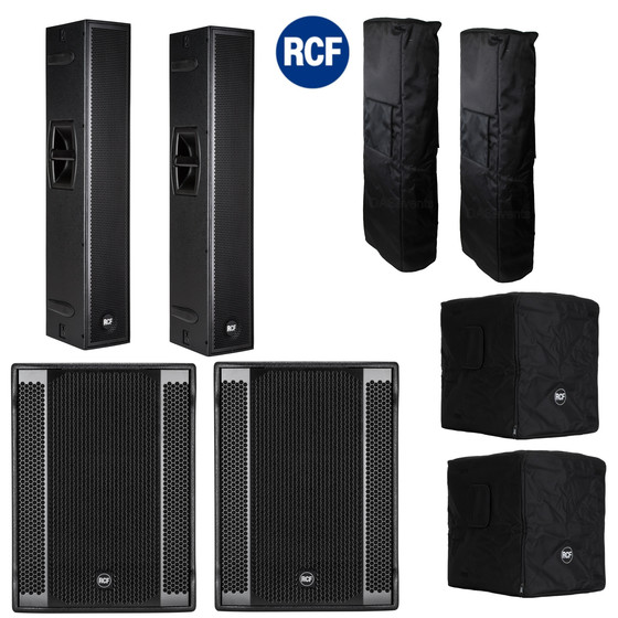 Bundle 2x RCF SUB 8003-AS II 18 Zoll Bass+ NXL 24-A 2-Wege Array 7200 W + Cover