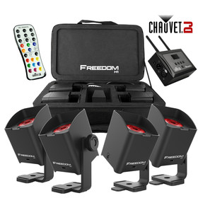 Chauvet DJ Freedom H1 PAR PACK 4x Stk. Akku RGBAW+UV inkl. FlareCON Air