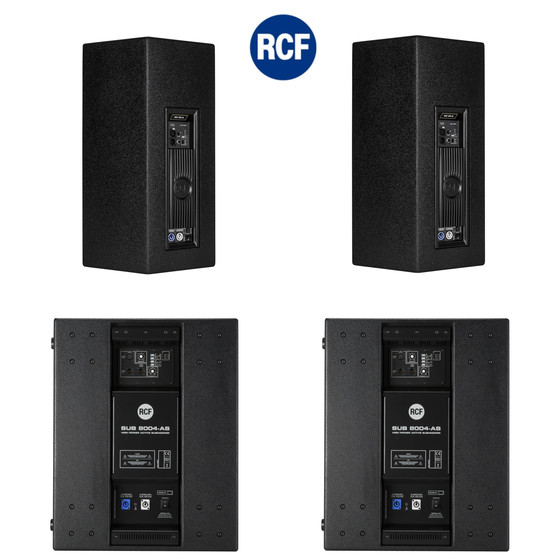 Bundle RCF PA System  2x SUB 8004-AS + 2x NX45-A - 7800 Watt DSP 