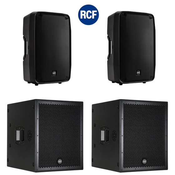 Bundle RCF PA System  2x SUB 8004-AS + 2x HDM45-A - 9400 Watt DSP