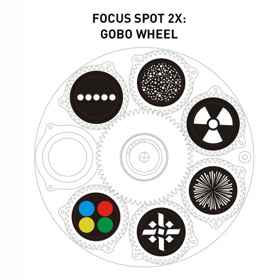 ADJ Focus Spot 2X - 100Watt + 3Watt UV LED Movinghead