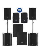 Bundle 2x RCF SUB 905-AS II Bass + 2x NX 32-A 7200 W K&M Distanzrohr + Cover