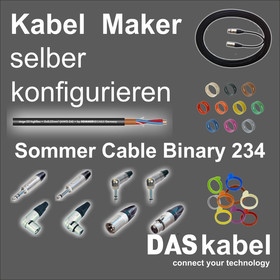DASkabel KundenKonfi Sommer Cable Binary 234 AES/EBU - 0,5m (Neutrik NC3FXX XLR Female (Neutrik NC3MXX XLR Male Ringe schwarz